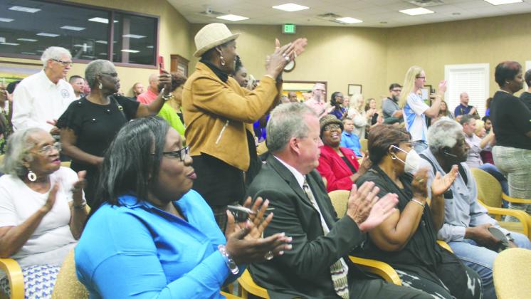 Attendees, many of which from Jennifer Paul's extended family, filled the St. Cloud City Hall chambers Thursday. PHOTO/KEN JACKSON