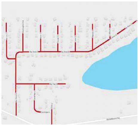 Map of road projects