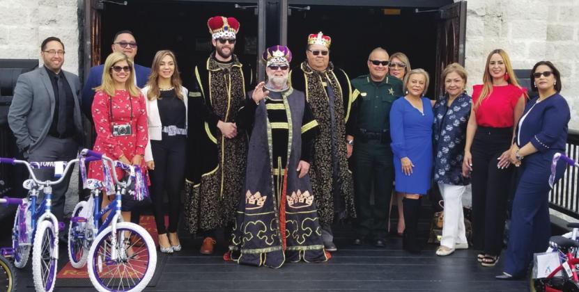 The Three Kings, portrayed this year by St. Cloud Council Member Keith Trace, Kissimmee Commissioner Jom Fisher and Hispanic Council past chair Bill Hansen, hearken their arrival for the county’s Jan. 9 event. PHOTO/KEN JACKSON