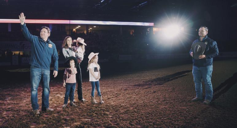 Gov. Ron DeSantis and his family made an appearance at Saturday's Monster Bulls event. Monster Bulls photos by the Silver Spurs Rodeo