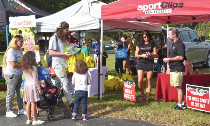 Families and business partners made it a busy Saturday morning.