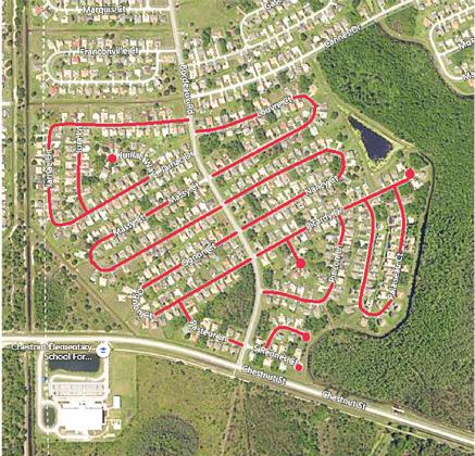 Resurfacing on side streets along Bordeaux Road in Poinciana begins Monday. GRAPHIC/OSCEOLA COUNTY