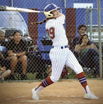 Harmony’s sophomore Emerson Alsan will lead the Longhorn’s offense on the softball diamond. PHOTO/KATIE WILLIAMS