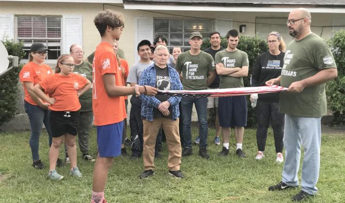 On Veteran’s Day, U.S. Army Veteran, Sgt. Joseph Harris, received assistance from the Osceola Council on Aging and The Home Depot Foundation to make improvements to his home in St. Cloud. PHOTO/OSCEOLA COUNCIL ON AGING