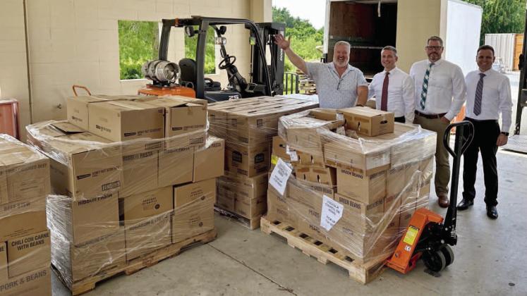 Church of Latter Day Saints distributing food to Council on Aging. SUBMITTED PHOTO