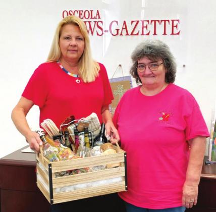 Congratulations to Rhonda Ducker, winner of the News-Gazette’s basket drawing! Photo by Jody Gillespie