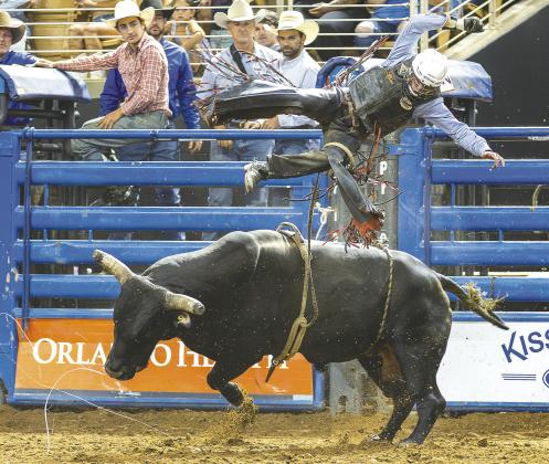 Score one for the bull and the Silver Spurs Stock. The PRCA cowboys rode to a sellout crowd Saturday at the Silver Spurs Rodeo Photo/TaylorMcFee).