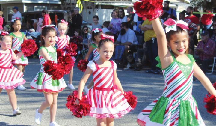 A number of youth cheer and dance groups marched in the St. Cloud Christmas parade