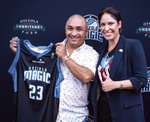 Three Sisters Speakeasy's Felix Ortiz is now a hooked-up Osceola Magic fan! PHOTO/OSCEOLA MAGIC