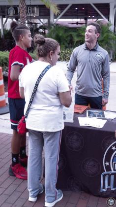 Fans met with the Osceola Magic brass and scored team merchandise at an event Friday in downtown Kissimmee. PHOTO/OSCEOLA MAGIC