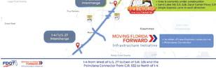 Osceola County is in the middle of the state’s Moving Florida Forward initiative to fast-track funding to make improvements on Interstate 4 through the county. GRAPHIC/FDOT