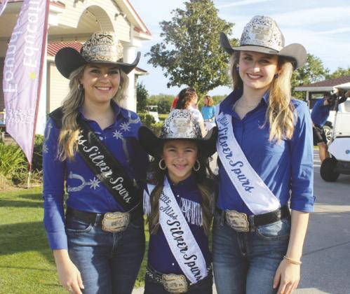 The Silver Spurs Rodeo Queens made an appearance Friday at the Larry Godwin Classic. PHOTO/KEN JACKSON