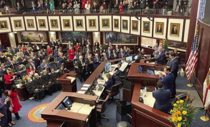 Gov. Ron DeSantis, delivering his 2022 State of the State Address. PHOTO/NEWS SERVICE OF FLORIDA