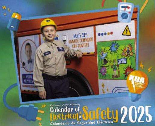 Kissimmee Utility Authority has released its annual Electrical Safety Calendar and announced its 12 elementary school winners. PHOTO/KUA