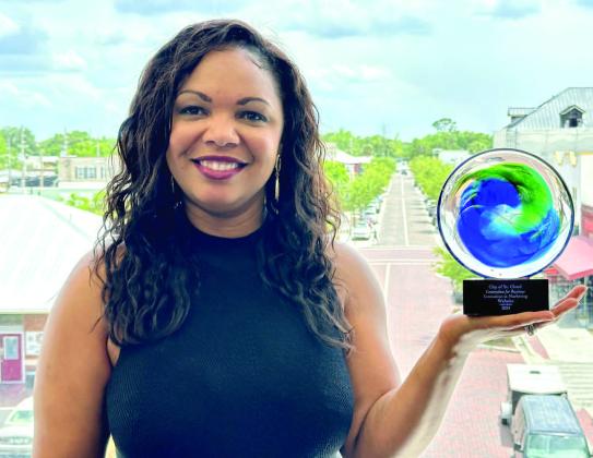 St. Cloud Economic Development Director Antranette Forbes, shows off the award. SUBMITTED PHOTO