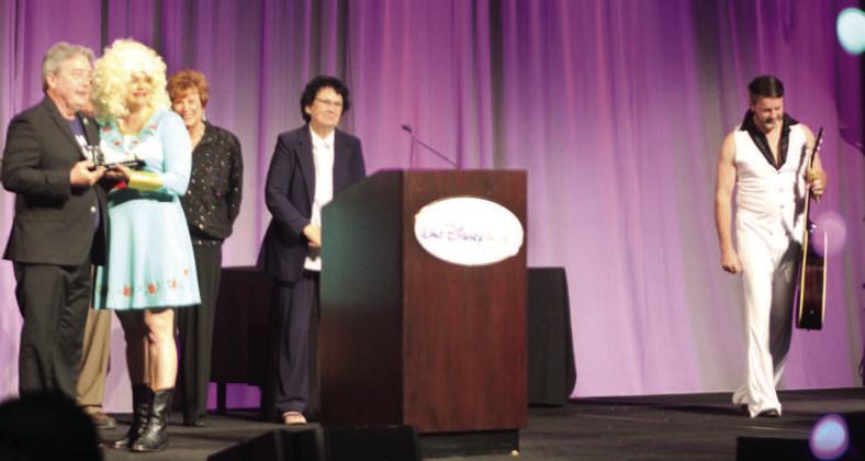 New Chamber Board Chairperson Allison Beeman was installed at "far out" ceremony, with Chamber CEO John Newstreet at right. PHOTO/KEN JACKSON