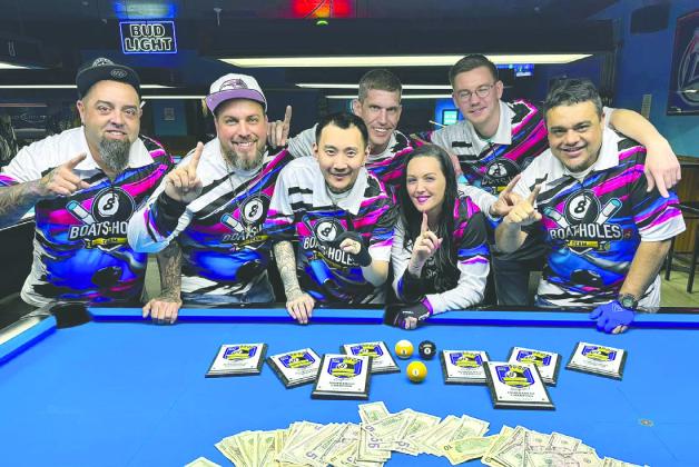 Members of “Boats and Holes” are headed to Hawaii after their APA victory. PHOTO/KYM SPURGIN