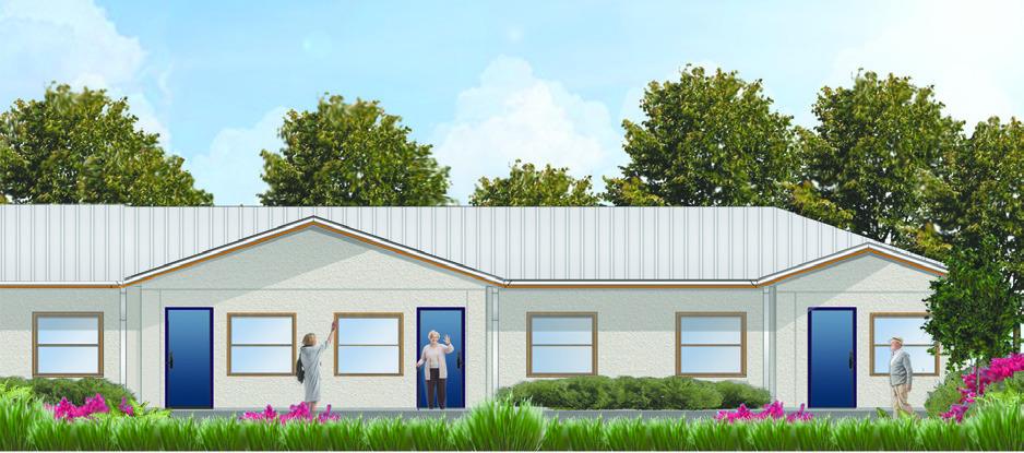 A rendering of what one of the 60 single-story housing units will look like at Buen Vecino. PHOTO/OSCEOLA COUNCIL ON AGING