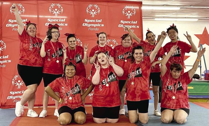 Willow Stine and her Osceola Sparks cheerleading team will compete at the Special Olympics State Games at ESPN Wide World of Sports May 17-18. SUBMITTED PHOTOS