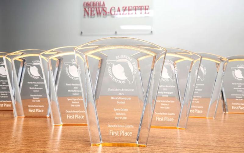 The Osceola News-Gazette has collected seven Florida Press Association first-place awards since 2022. (Staff photo)