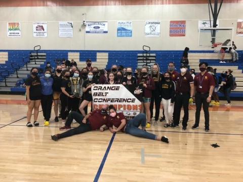 St. Cloud girls’ weightlifting team won their 11th consecutive Orange Belt Conference Championship at Harmony High School on Jan. 13. Photo courtesy of St. Cloud High School.