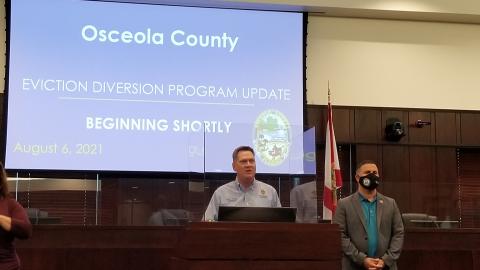 County Commissioner Brandon Arrington and Rep. Soto introduce a county liaison program to help those needing rental assistance funds get it. PHOTO/KEN JACKSON