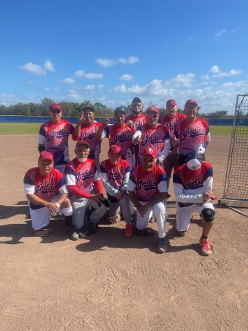 The Kissimmee Indios won the best-of-3 championship series over Marrero's Jewelers to win the Osceola Senior Softball 2021-22 title. SUBMITTED PHOTO