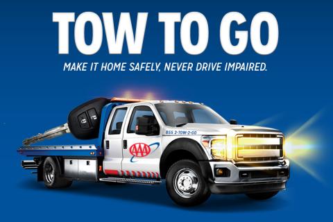 AAA is activating is holiday-period ‘Tow to Go’ program for Memorial Day weekend, from 6 p.m. Friday to 6 a.m. Tuesday, May 27. (Graphic/AAA)