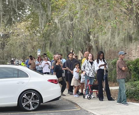 There were some lines at early voting sites late in the voting period, and at a few precincts on Friday, but nearly 75 percent of registered Osceola voters did so in the Nov. 5 election. PHOTO/TONI ROWAN 