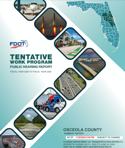 FDOT has released its five-year tentative work program for transportation projects in Osceola County. PHOTO/FDOT