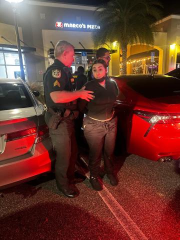 Monday night, Sheriff's deputies arrested Brianna Alvelo, 22, for her role in Sunday night stabbing at an East U.S. 192 hotel. PHOTO/OSCEOLA COUNTY SHERIFF'S OFFICE