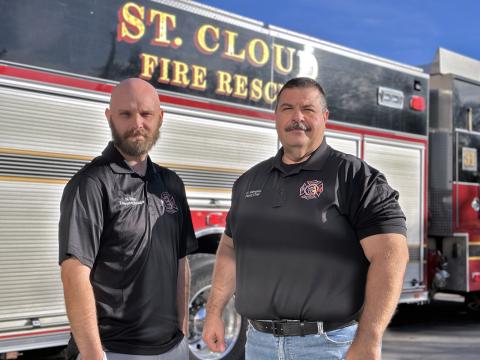 New St. Cloud Emergency Manager Nolan Ristau (left) and Deputy Chief of Professional Standards Michael Capranica have joined St. Cloud Fire Rescue to add to incident response. PHOTO/CITY OF ST. CLOUD