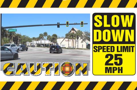 The speed limit on Main Street -- like this stretch where it's currently 40 mph -- Broadway and Emmett Street to John Young Parkway, will be lowered to 25 mph on March 31. PHOTOS/KEN JACKSON