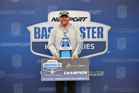 Florida's Sherman Bishop has won the Newport Bassmaster Kayak Series at Kissimmee Chain presented by Native Watercraft. PHOTO/BASSMASTER