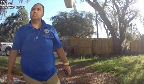 The Osceola County Sheriff's Office said it observed the county Code Enforcement officer steal a package from in front of a St. Cloud home. PHOTO/OSCEOLA COUNTY SHERIFF'S OFFICE
