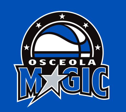 The new-logo Osceola Magic logo and uniforms for the 2025-26 season. (Photos/Osceola Magic)