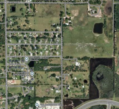 The development in question, Thomason Estates, is located south of Fertic Road and east of Michigan Avenue and has drawn opposition from area residents. (Google Maps)