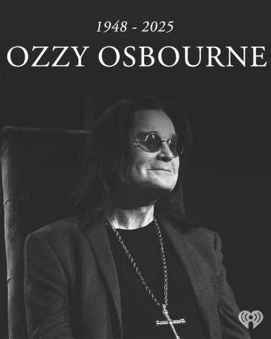 Ozzy Osbourne died Tuesday at the age of 76. (Photo/iHeart Radio Twitter)