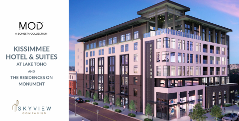 Skyview, which is developing The Allen apartment project near HCA Florida Osceola Hospital, would deliver a 128-room Sonesta Hotel, 20 condominium units, a rooftop restaurant and entertainment amenity, new city park and commercial space that will likely attract a grocery store. (Photo/City of Kissimmee)