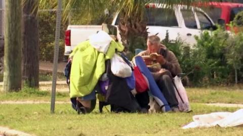 A homeless person in Central Florida. A new executive order from President Trump intended to crack down on people living on the streets with an emphasis on increased institutionalization and arrests. (Photo/WKMG)