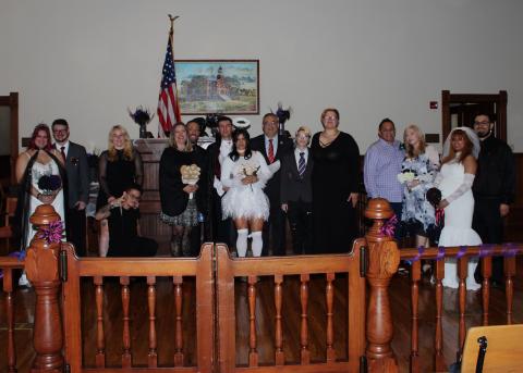 Couples getting married on past Halloweens have gotten into the spirit of the special event at the Historic Courthouse. (File Photo)