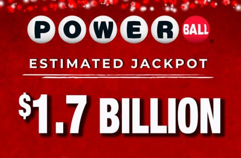 Monday's Powerball drawing has pushed to the fifth-largest in U.S. lottery history. (Graphic/Powerball)