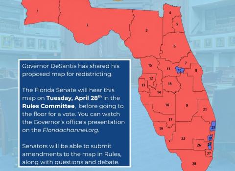 The congressional the Legislature approved last week and the governor signed Monday already faces a pair of legal challenges. (Photo/Florida Senate, Office of Sen. Kristen Arrington)