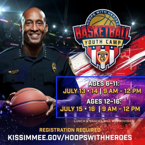 Kissimmee Hopes With Heroes Basketball Camp — July 13-16