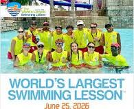 Help St. Cloud break a world record at The World’s Largest Swimming Lesson on Thursday, June 25 from 9 a.m. to 12 noon at Chris Lyle Aquatic Center. (Photo/City of St. Cloud)