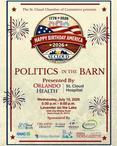 St. Cloud Chamber of Commerce Politics in the Barn — July 15