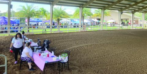 The grounds of the Osceola County Therapeutic Equestrian Center in St. Cloud were packed to capacity with veterans services exhibitors Saturday. PHOTO/TERRY LLOYD