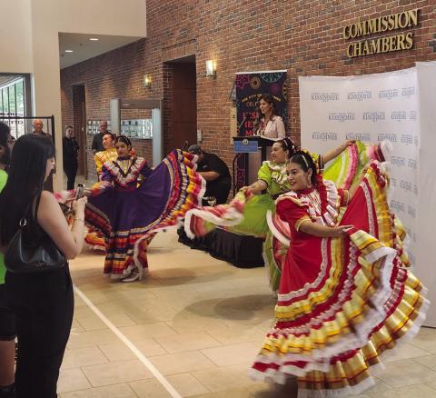Dance group México Danza showcased tradition and heritage at an event that did the same, the City of Kissimmee’s Hispanic Heritage Month reception on Sept. 17. PHOTO/KEN JACKSON