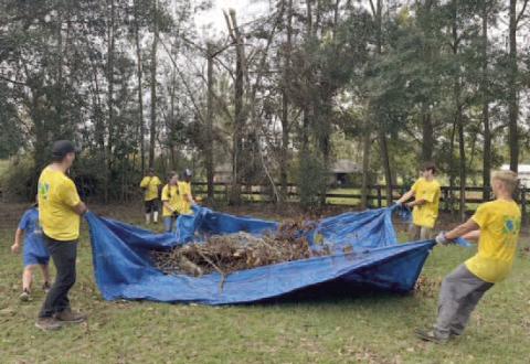 St. Cloud Latter-Day Saint volunteers worked together to clear debris in Lake City following Hurricane Helene. PHOTO/ST. CLOUD CHURCH OF JESUS CHRIST LATTER-DAY SAINTS