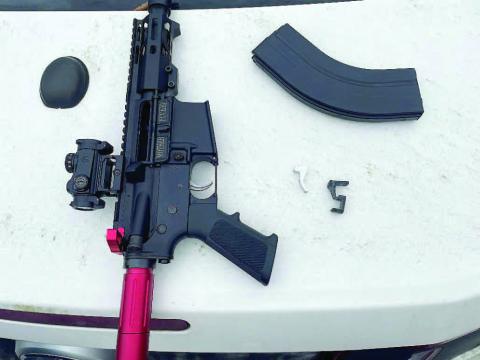 An AR pistol Jamal Joseph Mala Leonardo sold to an undercover agent. PHOTO/DEPARTMENT OF JUSTICE